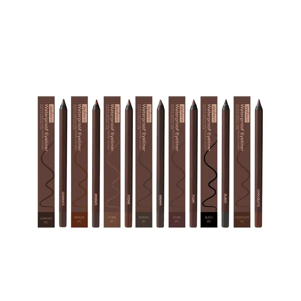 방수 아이라이너 샤프닝 가능한 아이 펜슬, 녹색/파란색/갈색 눈을 위한 자두색 아이라이너, 번짐 없음, 퇴색 없음, 부드러운 메이크업 펜 B8D7