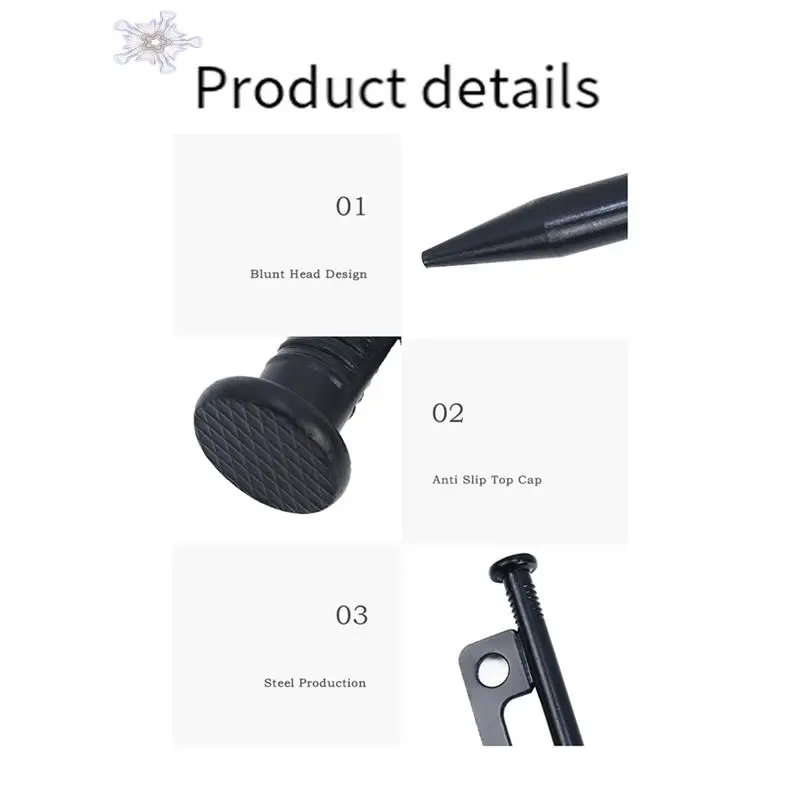 

Tent Stakes Heavy Duty Metal Nails Tent Pegs For Camping Steel Tent Stakes Unbreakable And Inflexible Tent Nails Tool