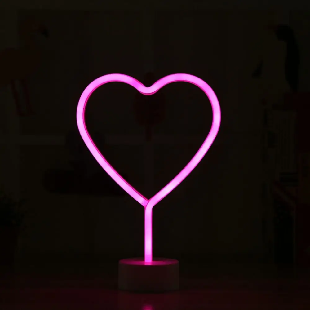 Colorful LED Neon Sign Nightlight 3D Acrylic with Base Rainbow-shaped Neon Light Flicker Free Battery USB Dual-use LED Neon Lamp