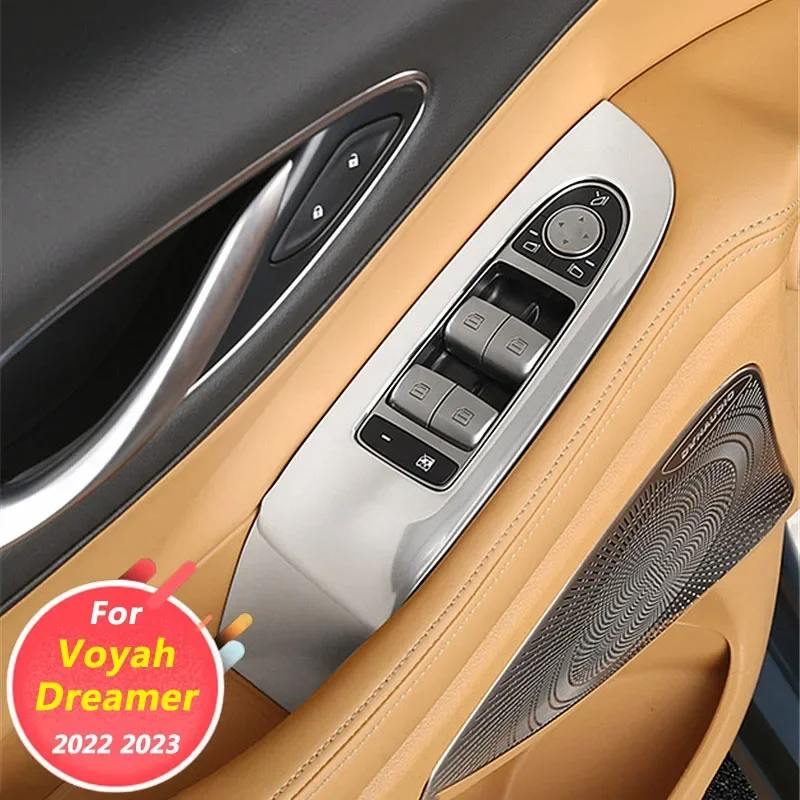 

For Voyah Dreamer 2022 2023 Car interior decoration accessories, window control panel patches, DIY metal sequins