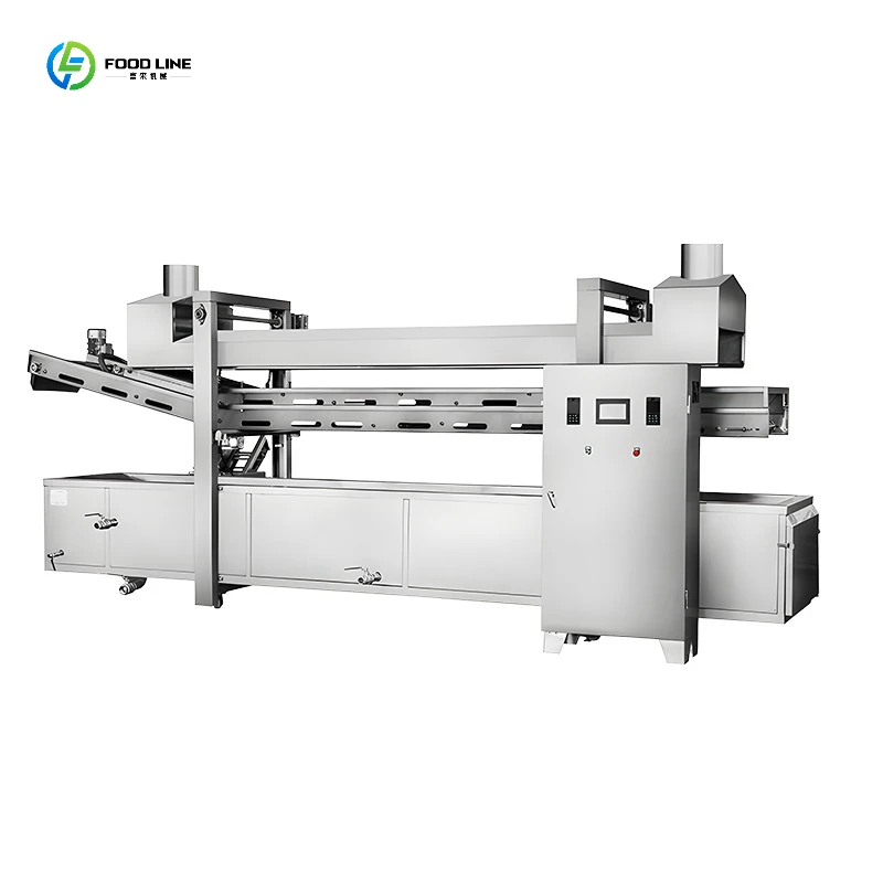 Customized Commercial Gas Continuous Deep Fryer for Hot Corn Dog Cheese Hot-Dog With Fast Heating Energy Saving