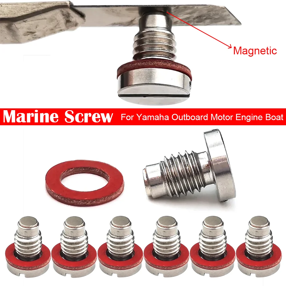 

Magnetic Stainless Steel Plug Marine Oil Drain Plug for Yamaha Outboard Engine Accessories 90340-08002-00 Bolt Replacement Parts