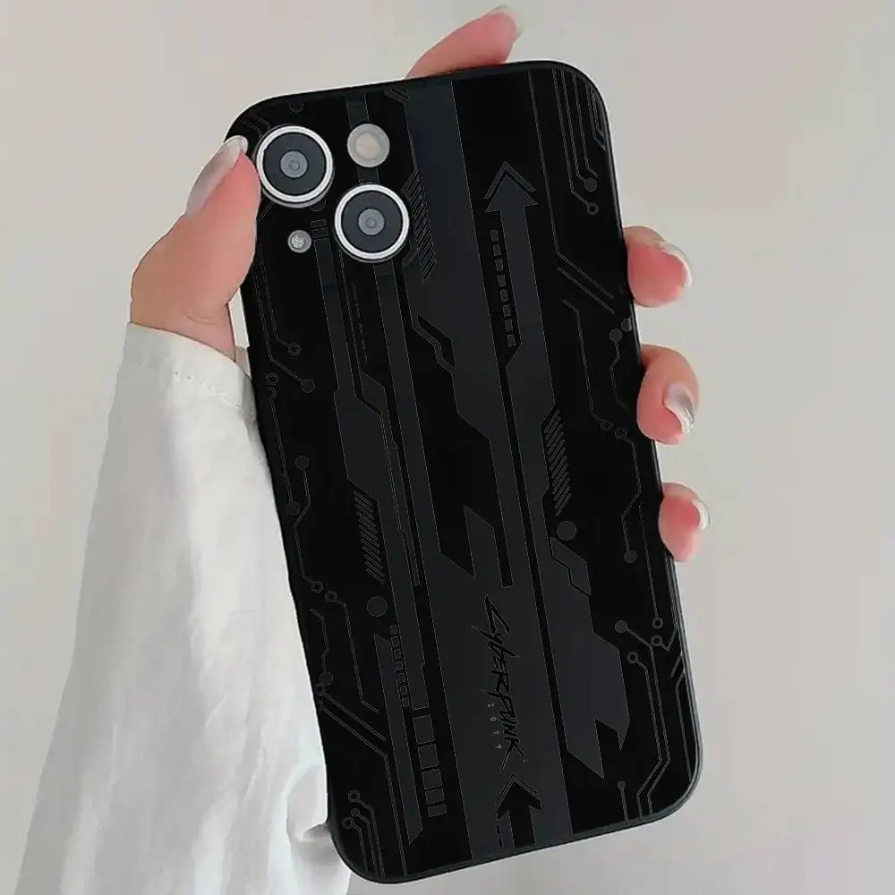 

Rebecca Cyberpunk Edgerunners Phone Case Cool Black Silicone Soft For IPhone 16 15 14 13 12 11 X XR Plus Pro Max Plus