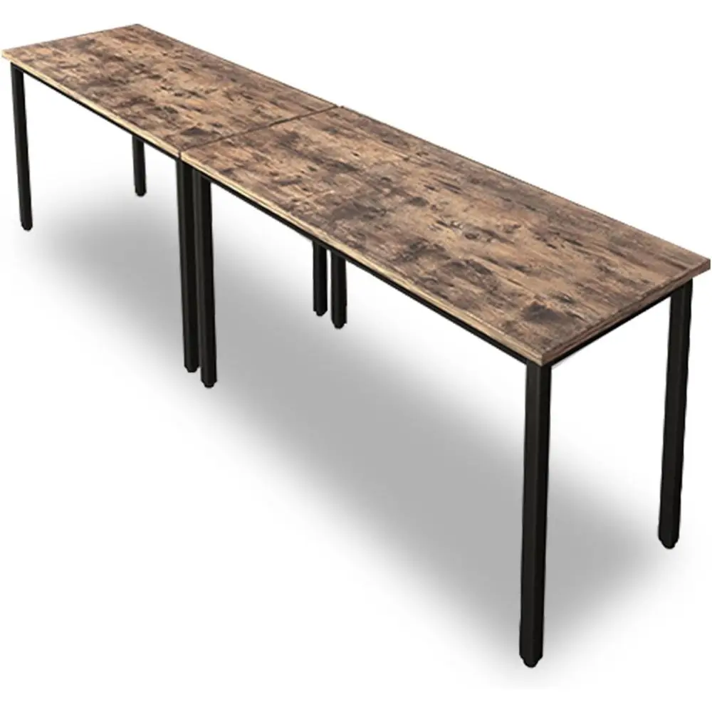 

Стол для совещаний в деревенском стиле, коричневый, на 4-8 человек, 110.2x23.6x29.5, подходит для офиса, кабинета или студии для подкастов