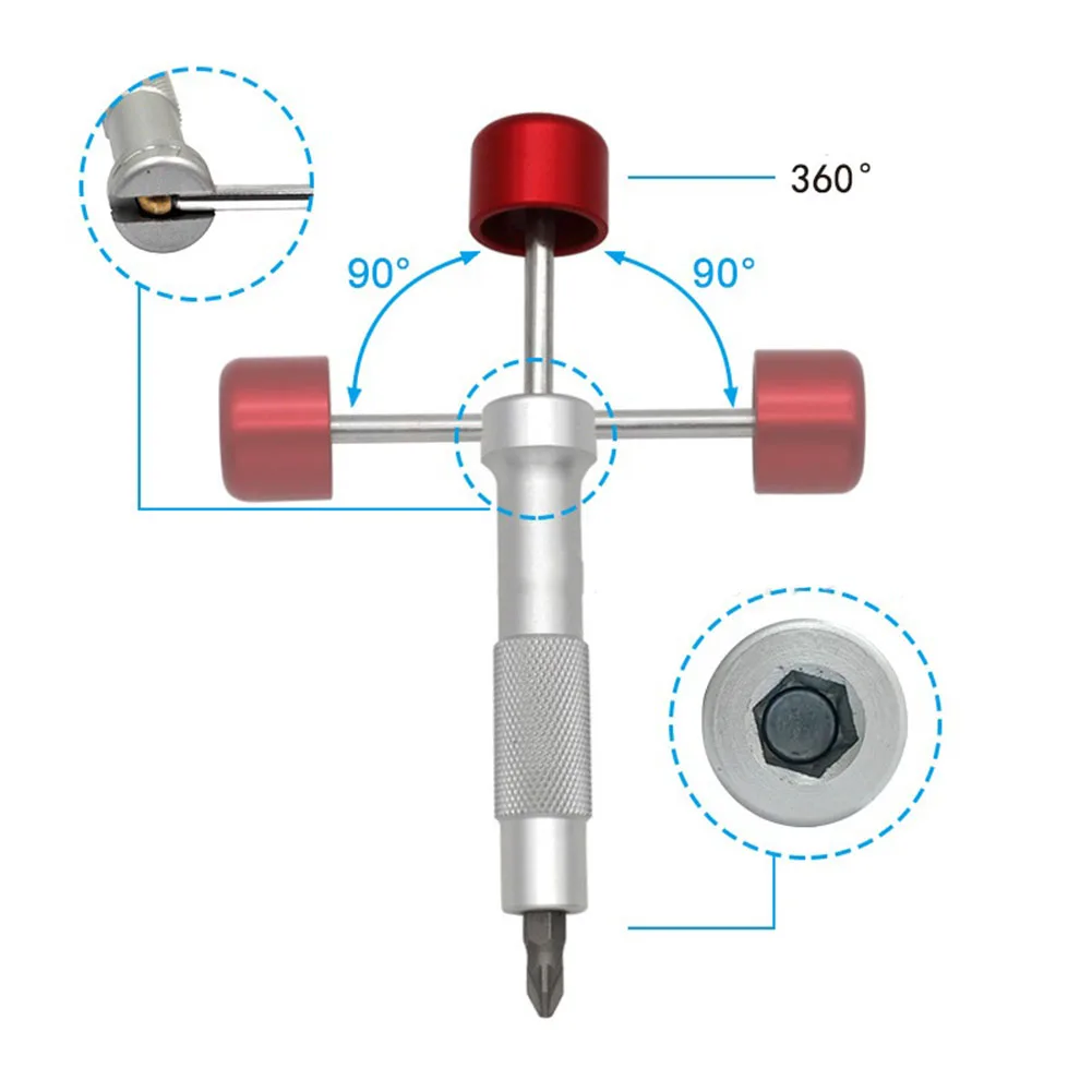 10pcs Multifunctional Shape Screwdrivers With 180 Degrees Non-slip Screwdriver Handle PH0 PH1 PH3 T15 T20 T25 Screw Driver Tools