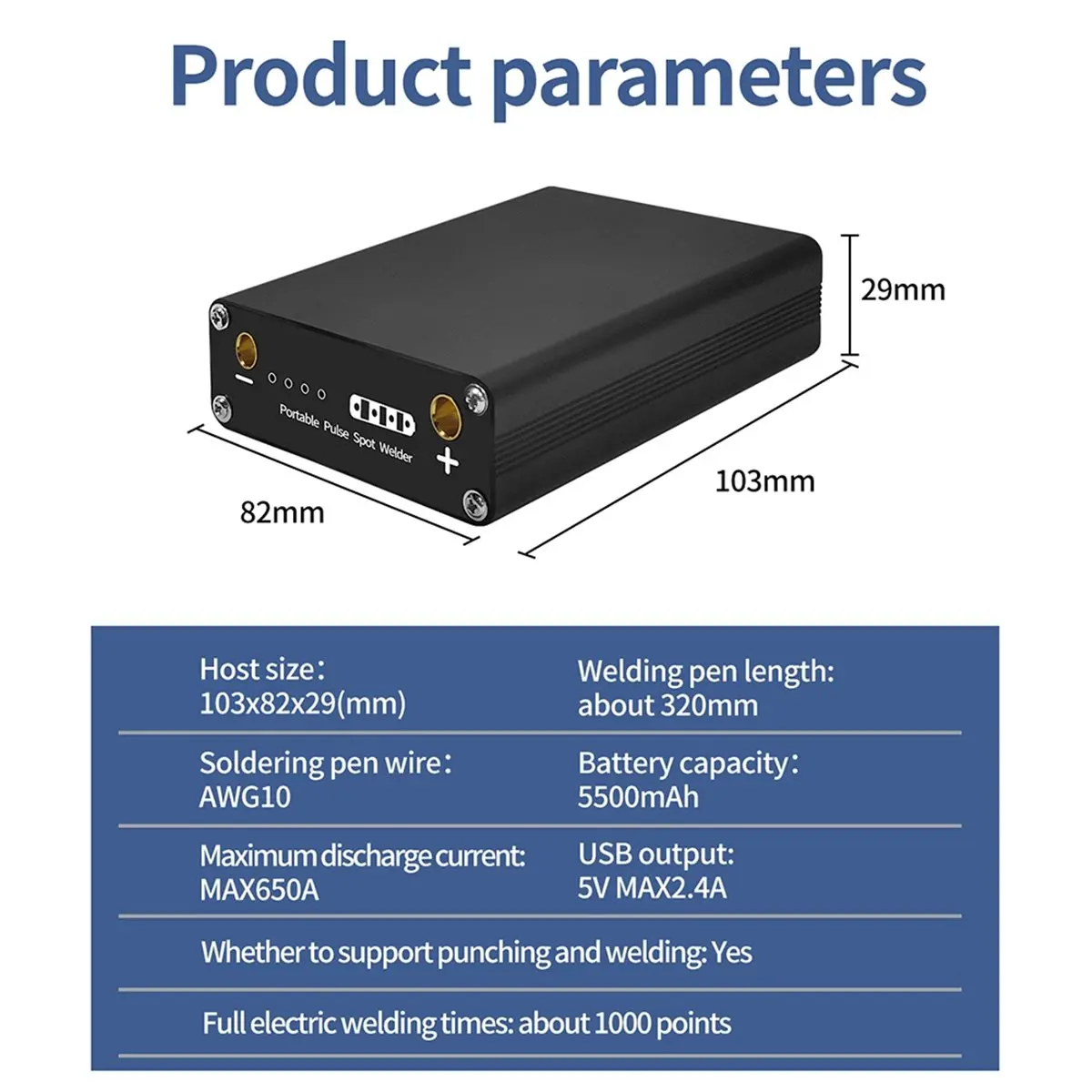 DIY Spot Welder Handheld Portable Mini Spot Welding Machine with Spot Welding Pen Strip 18650 Battery Spot Welder