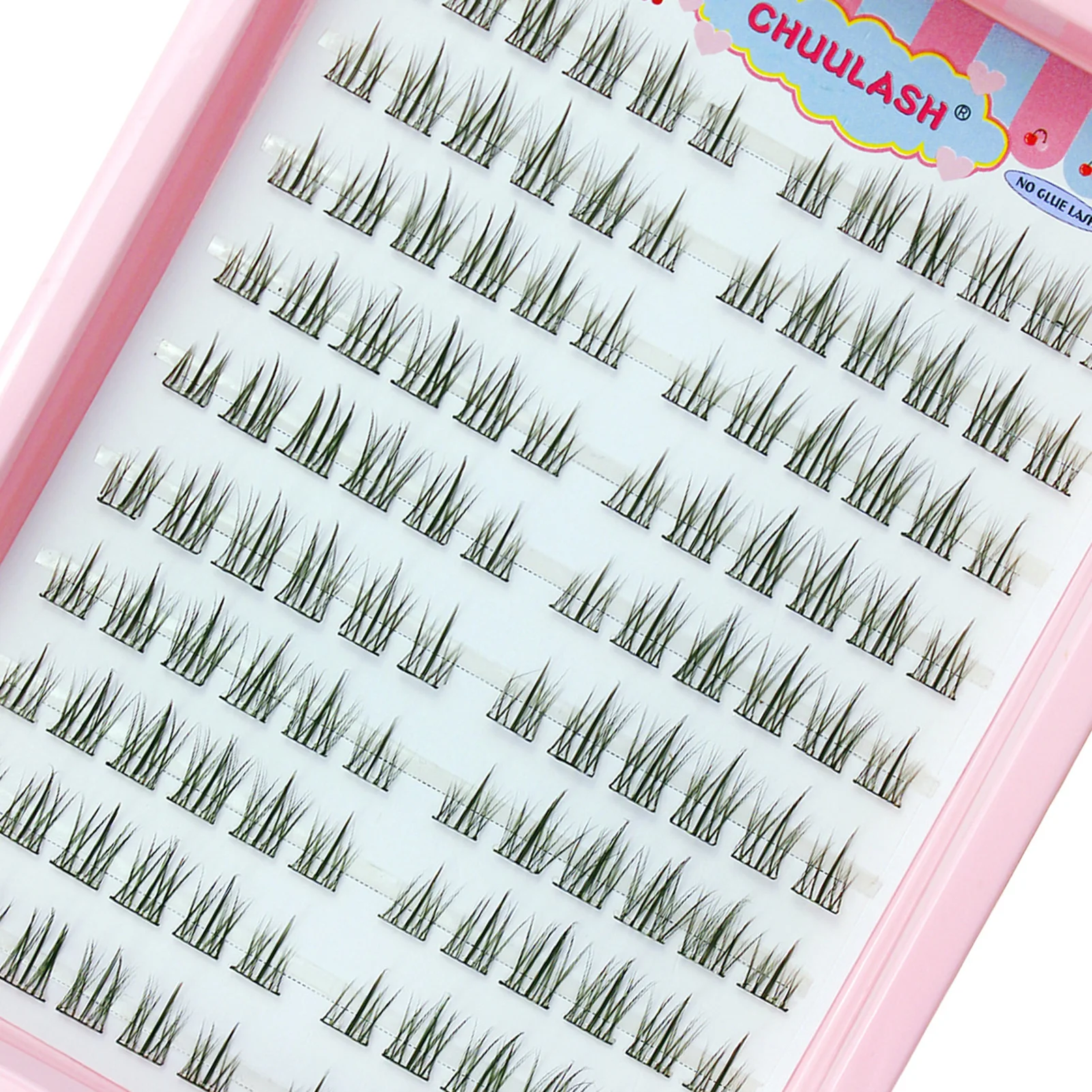 Fluffy Feather Style Eyelash Extension Glue-free Self-adhensive Segemented False Eyelash Realistic Anime Lash Cluster For Makeup