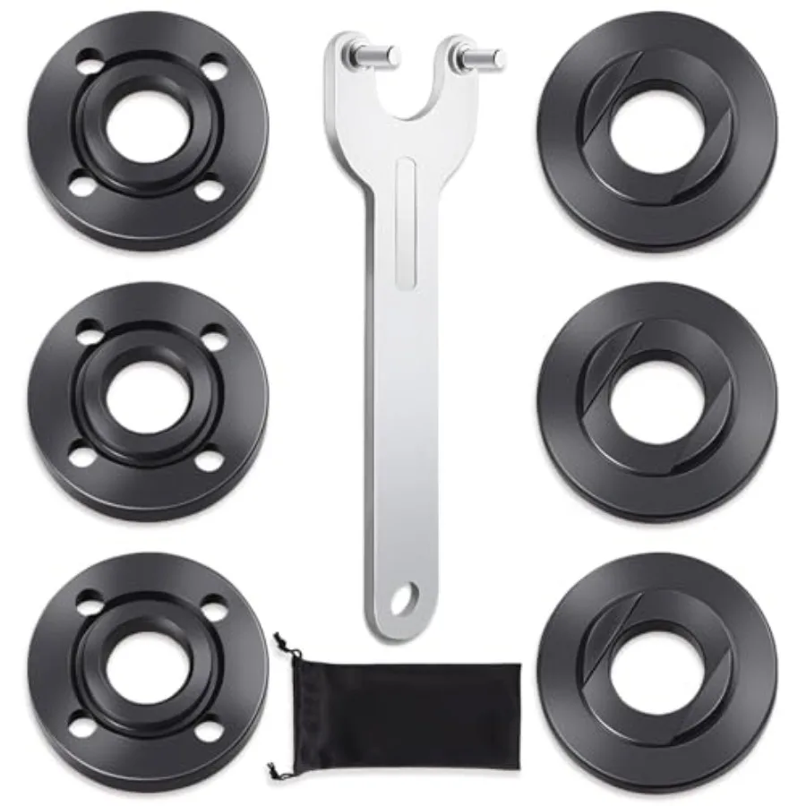 7PCS Angle Grinder Nut Angle Grinder Flange Wrench, Premium Flange Metal Lock Nut with Storage Bag, Compatible with Milwaukee M