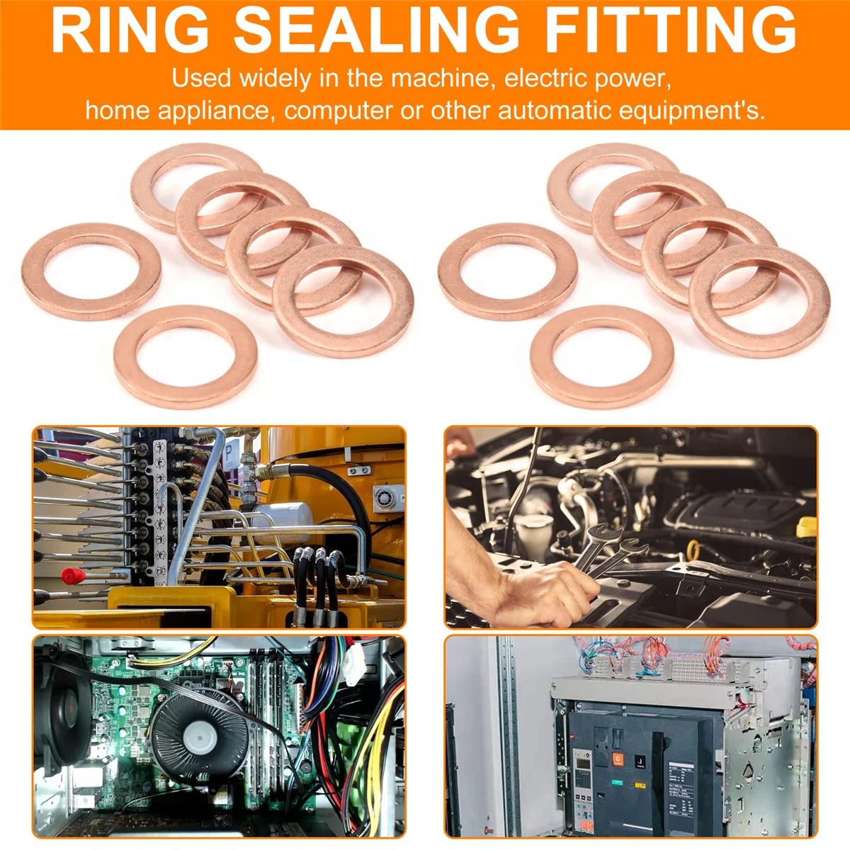 AT77 20 шт. 12 мм x 18 мм x 1,5 мм, медная плоская шайба, уплотнительное кольцо