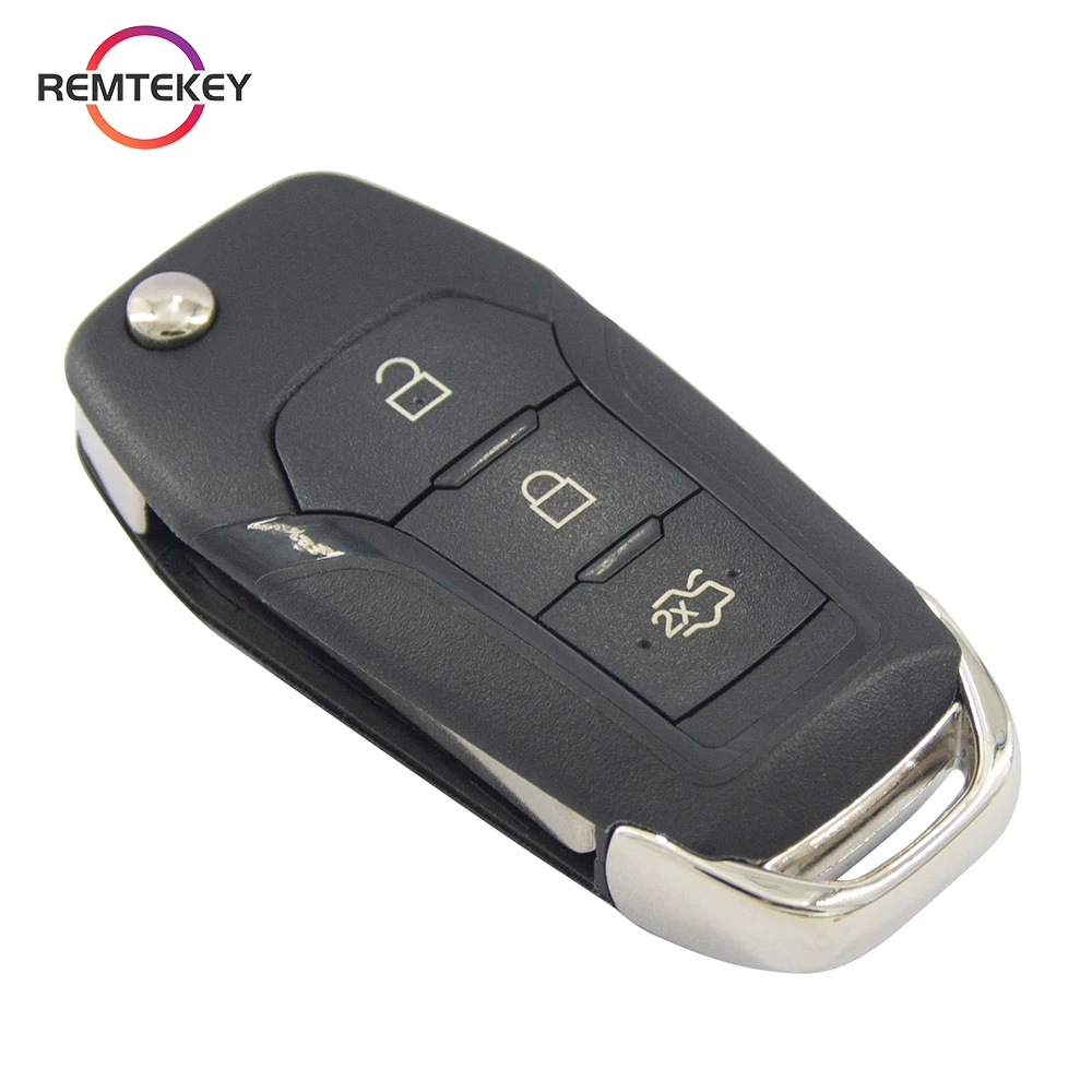 REMTEKEY Flip Smart Key Fob Remote Control ID49 315/433/868/902MHz For Ford F150 Ranger 2015 - 2018 Escort Fusion 2013-2016