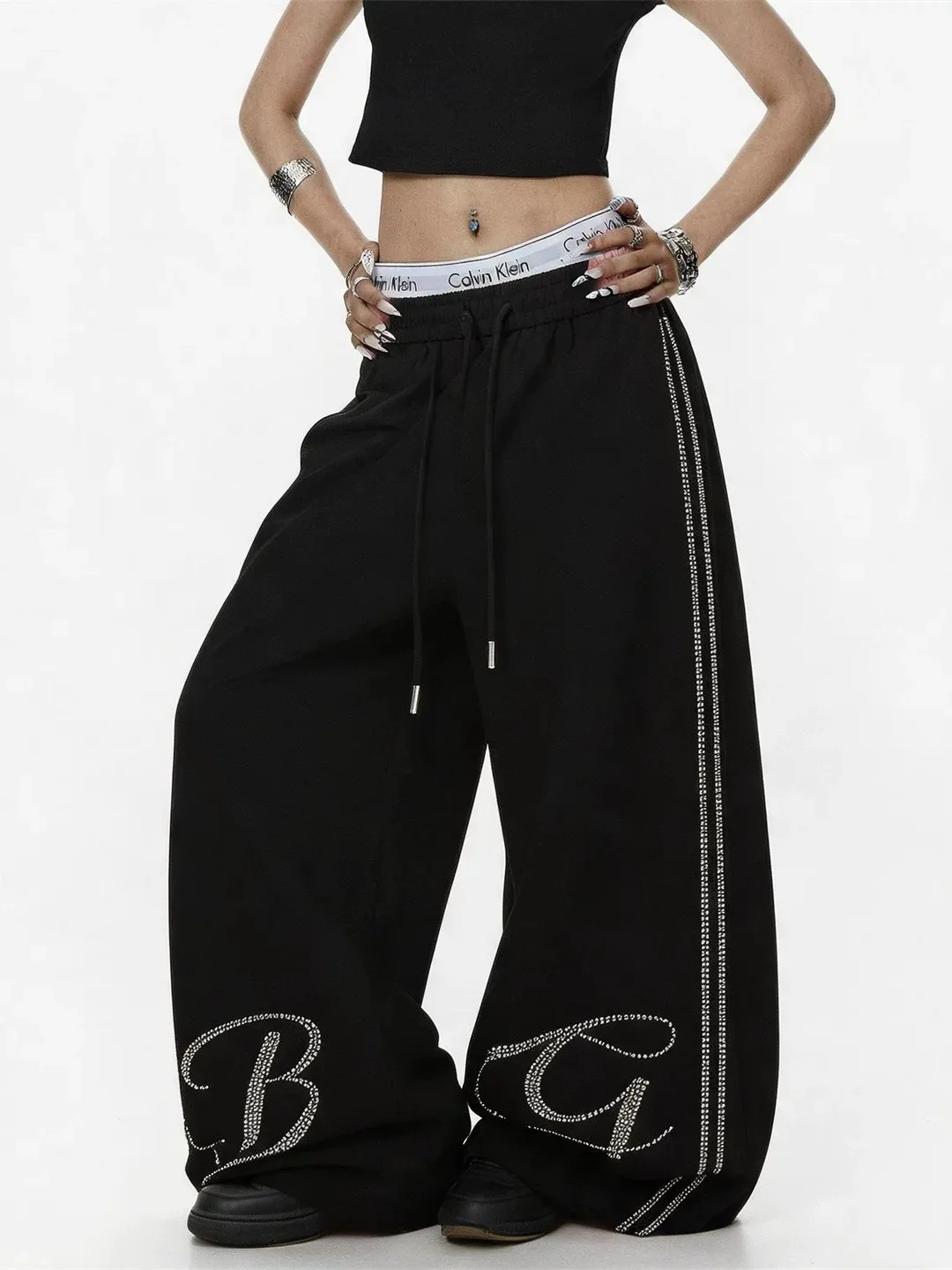 

Loose American Style Sport Pants Women Summer 2026 Dance Design Sensation Casual Straight Leg Wide Leg Pants Harajuku Style