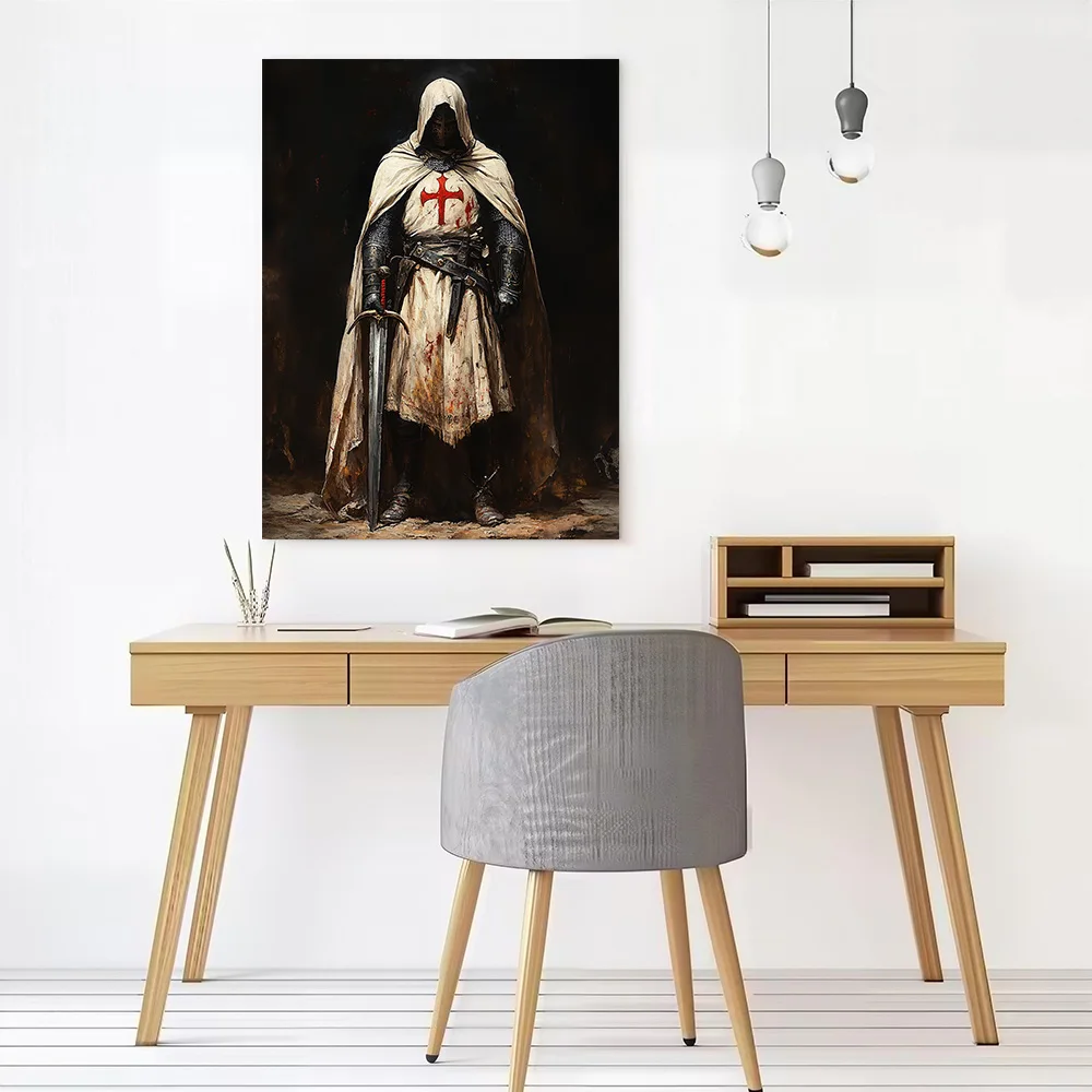 Knight Painting Canvas Poster Wall Art Customizable High Quality Printed Picture for Room Decorations Modern Home Decoration