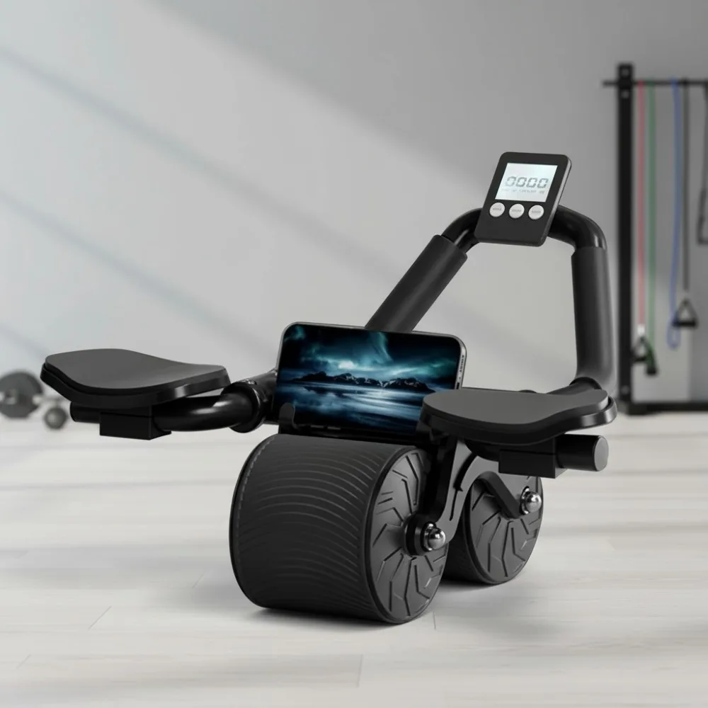 

Автоматический ролик для пресса с отскоком и поддержкой локтя, фитнес-колесо для укрепления сердечника для домашних тренировок