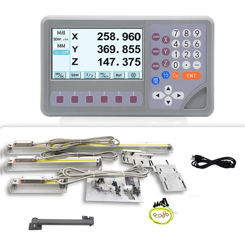 Dro 3 Axis/2 Axis Digital Readout Display System with 50-1000mm Magnetic Linear Scale Encoder Sensor