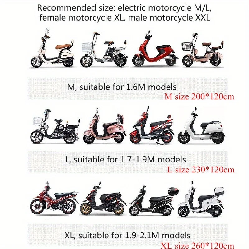 Universal Motorcycle Covers Transparent Waterproof Motor Cover Bike Dust Cover