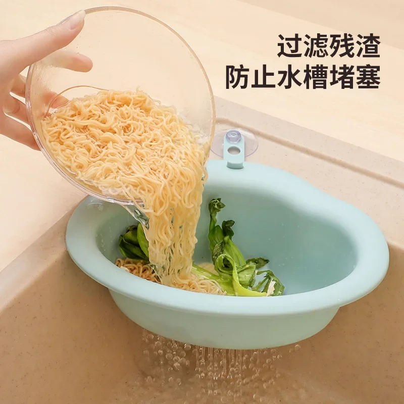 Kitchen Triangular Sink Strainer Basket Multi-functional Corner Sink Stopper Vegetable Fruit Drainer Rack for Kitchen Gadgets