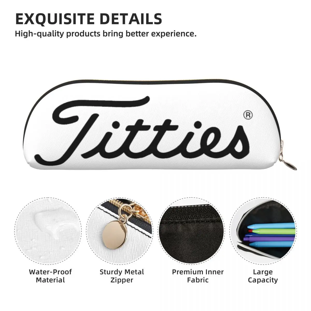 T-Titties كرة جولف مقلمة قلم رصاص الحقيبة تخزين القرطاسية لوازم تخزين كبيرة صندوق القلم حقيبة أقلام رصاص للبنين بنات مدرسة