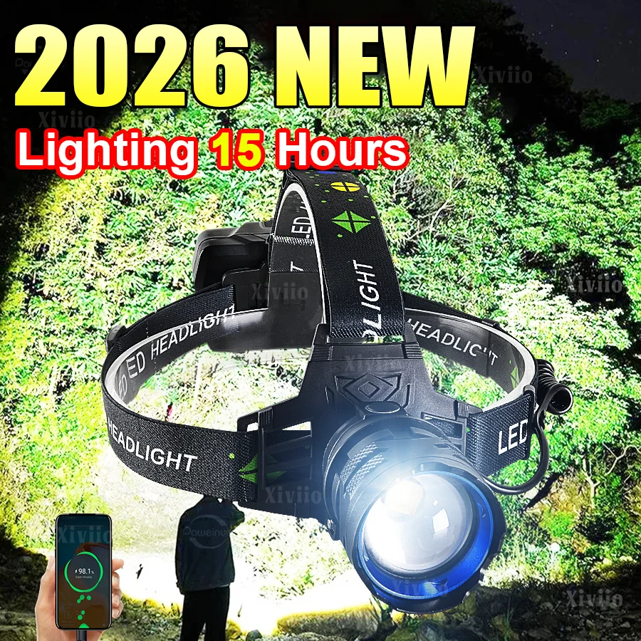 Headlamp Tactical Bright - Мощный светодиодный налобный фонарь с USB-зарядкой,