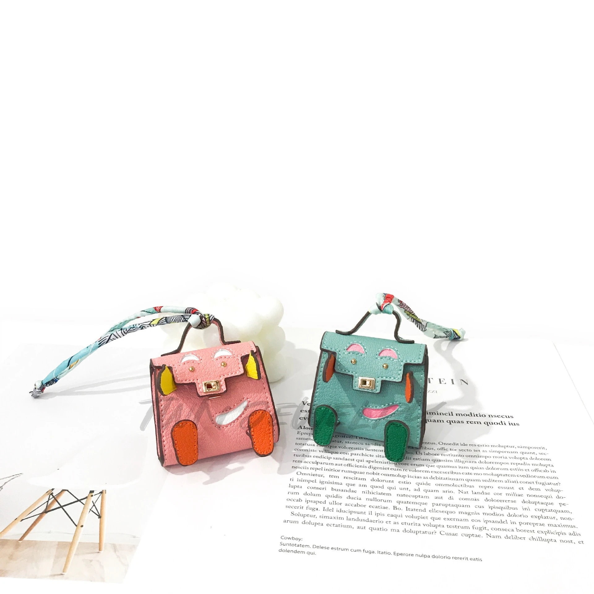 New Fashion Mini Cute Doll Bag Pendant Doll Car Keychain Earphone Pendant Small Bag