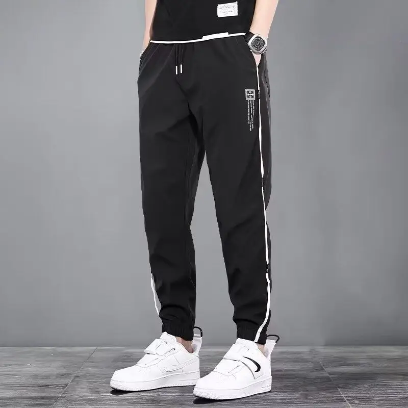 Men's Summer 2025 New Loose Fast Dry Feet New Trendy and Versatile Korean Casual Pants