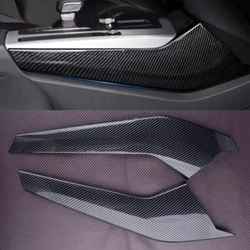 Center Console Side Gear Shift Panel Cover Trim Black Carbon Fiber Style ABS Fit for Audi Q5 SQ5 2018 2019 2020 2021 2022 2023