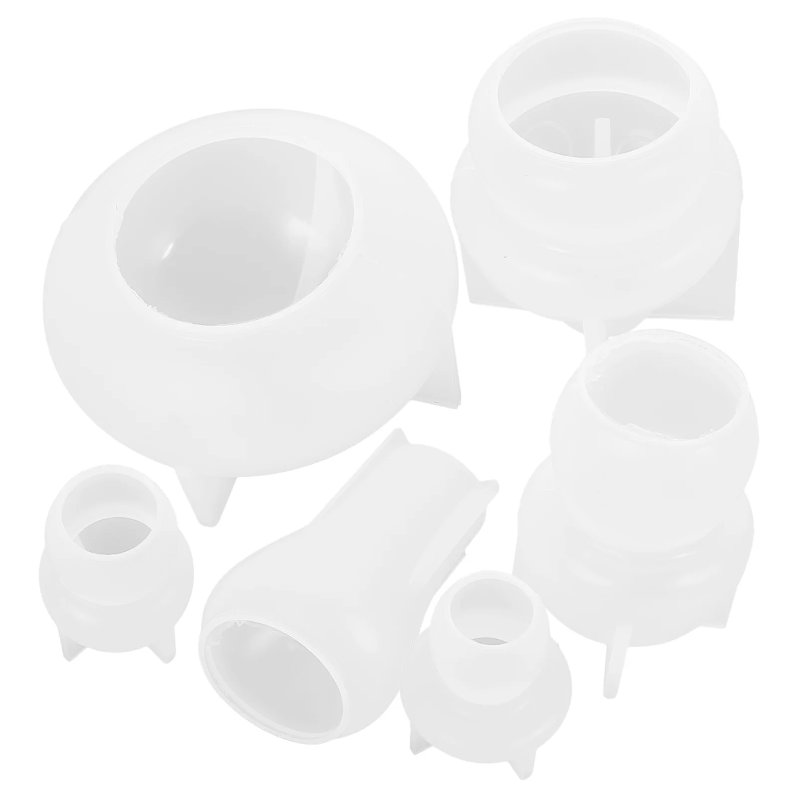 

6Pcs Mushroom Decor Mold Silicone DIY Crafts Making Mold Reusable Non Stick Flexible Epoxy Casting Tool for Table Dresser