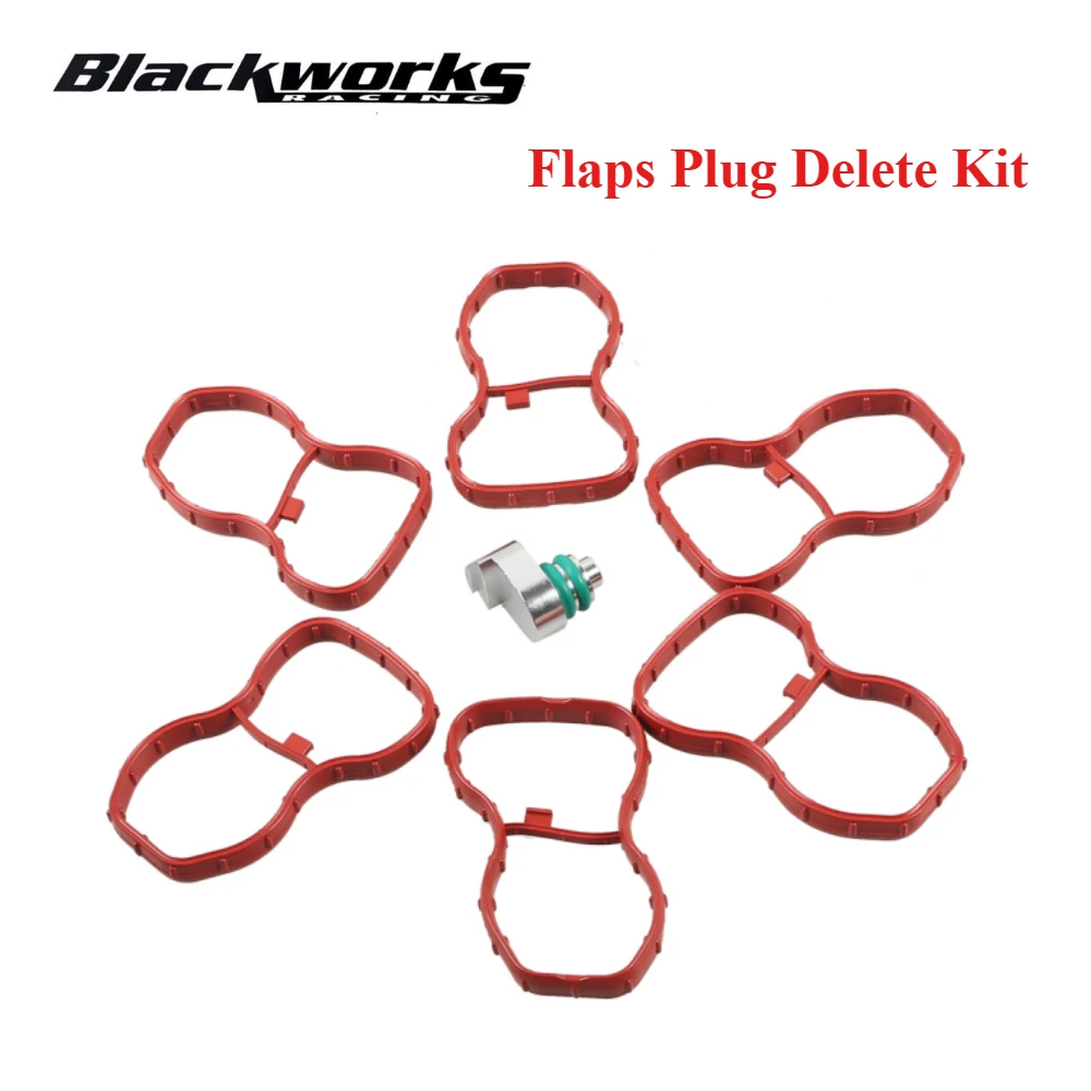 Intake Swirl Flap Delete Blank Plug with Manifold Gaskets for BMW E93 Facelift 325d N57 /330d N57 for BMW F02 Facelift 730Ld N57