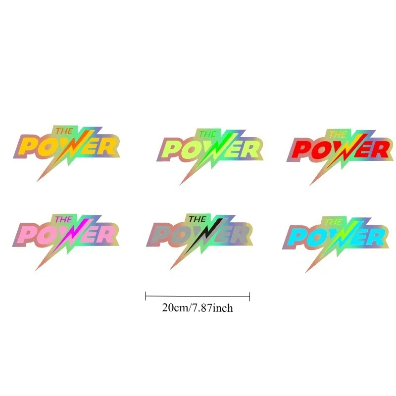 

1 шт., голографические автомобильные наклейки «Сила», несколько цветов, жирный дизайн, уникальные аксессуары для автостайлинга