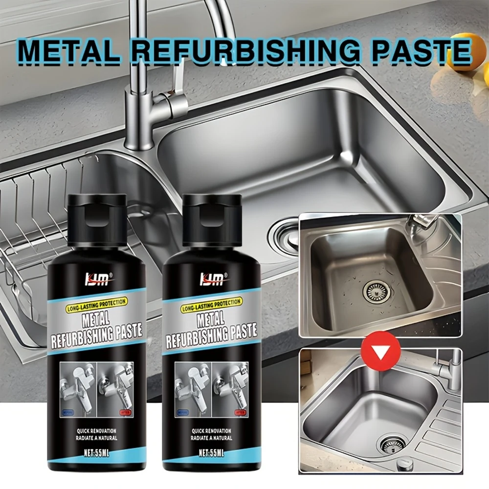 MULTIFUNCTIONAL METAL POLISHING PASTE KIT - Multi-purpose metal refinishing paste for kitchen, bathroom, stainless steel, sink,