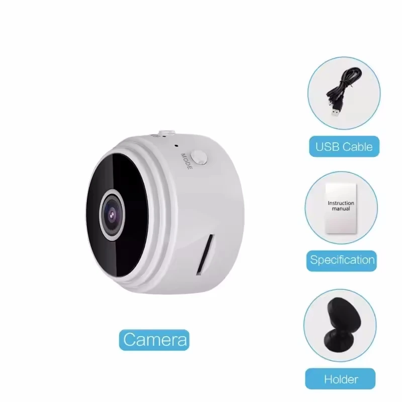 1080P كاميرا فيديو ذكية متعددة الوظائف في الهواء الطلق واي فاي مراقب A9 كام كشف الحركة 360 درجة قوس للمكاتب المرآب