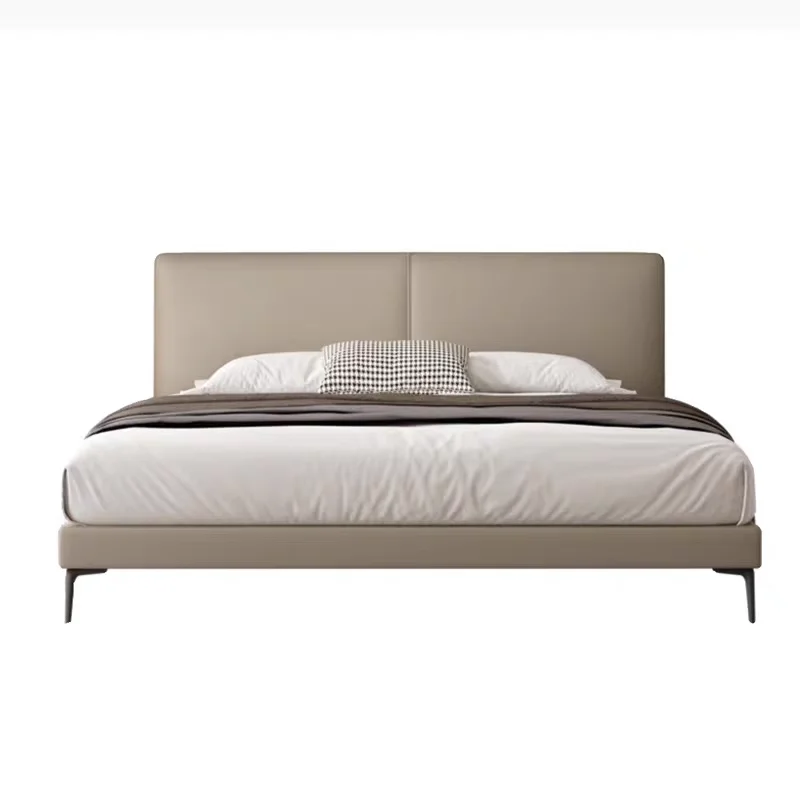 

Thin bedside, master bedroom, leather, modern, simple, small apartment
