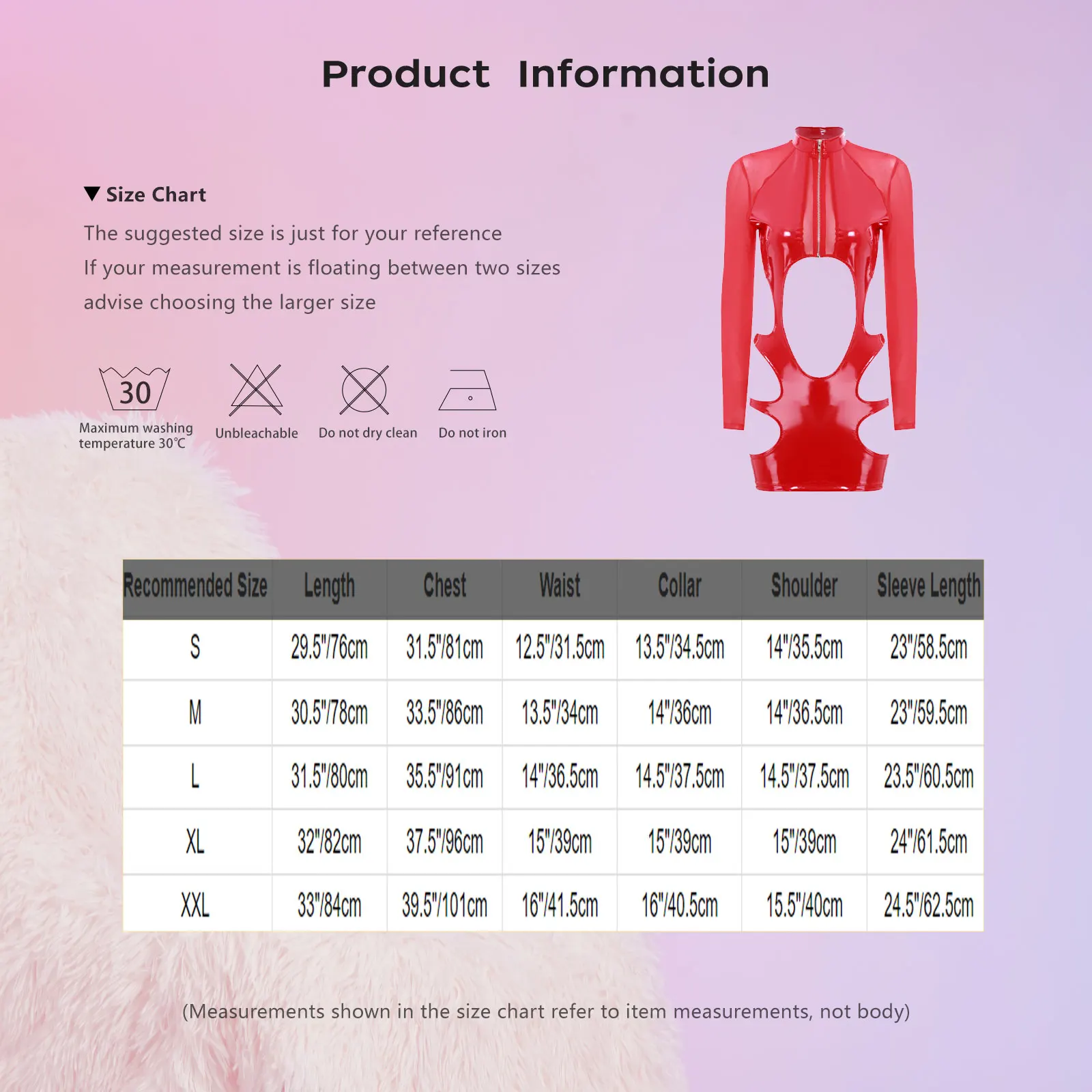 Women Sexy Hollow Out PU Leather Mesh Dress Mock Neck Long Sleeves Cut Out Zipper Mini Dress Role Play Fun Nightclub Party Wear