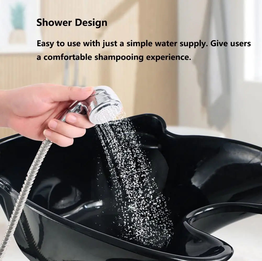 Adjustable Washer Salon Hair Styling Washing Cleaning Deep Shampoo Basin Sink Bathroom Hairpin Portable Salon Basin Wash Hose