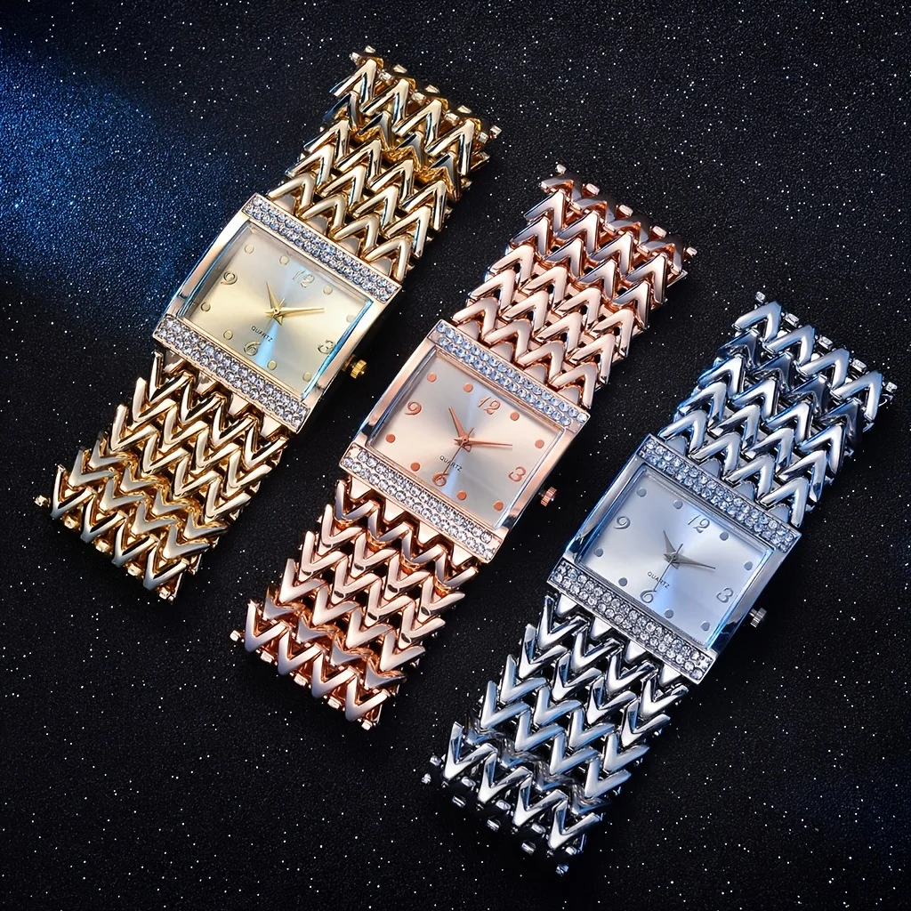 Fashion Luxury Bracelet Watches For Women Stylish Golden Silver Stainless Strap Ladies Quartz Wristwatch Clock Casual