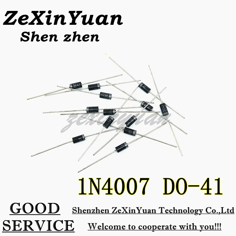 100PCS 1N4007 4007 1A 1000V DO-41 High quality Rectifier Diode IN4007 1n4007