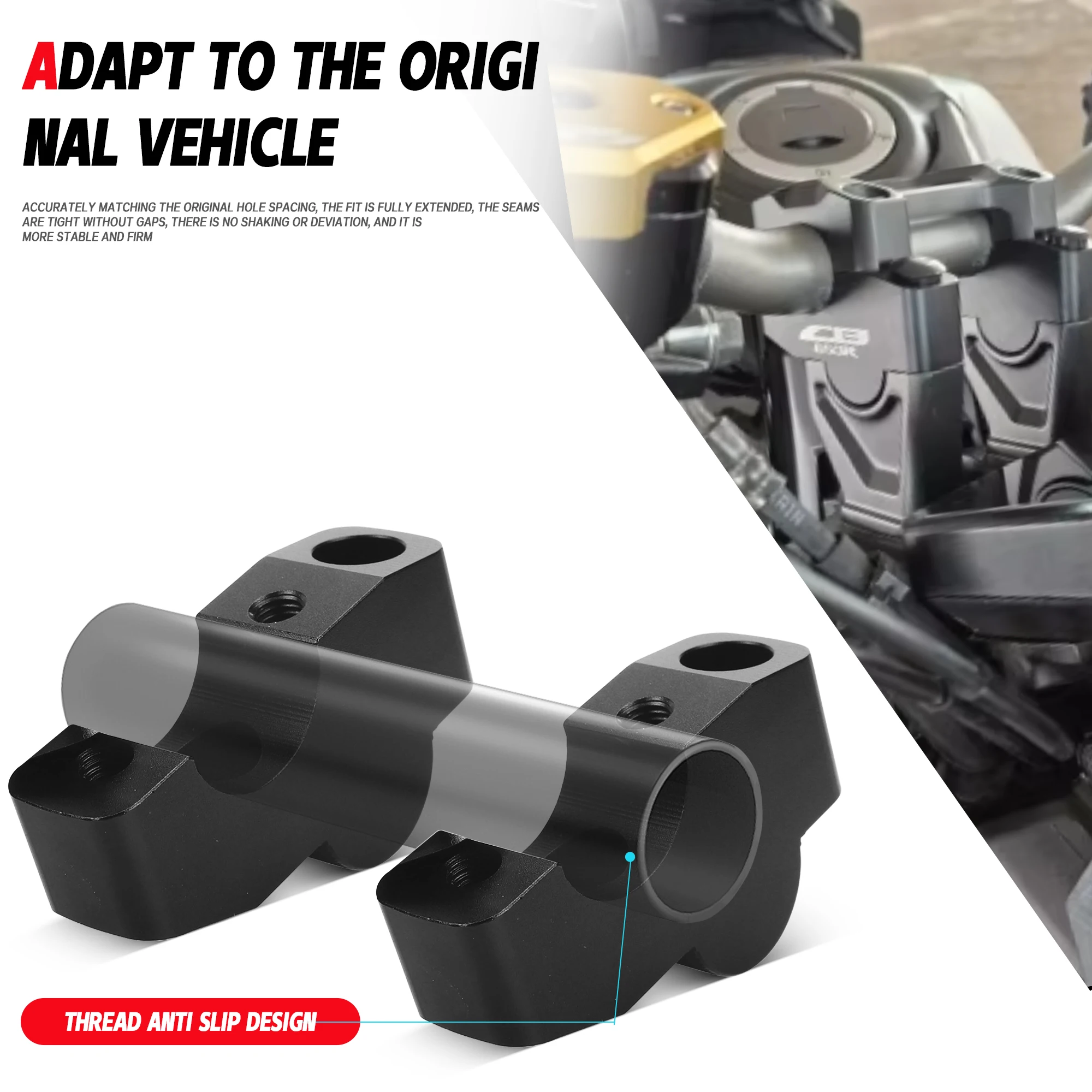 For HONDA CB 650R 2019-2024 Handlebar Extend Adapter Motorcycle CB650R Handle Clamp Riser Handlebar Height Increase Adapter Clam