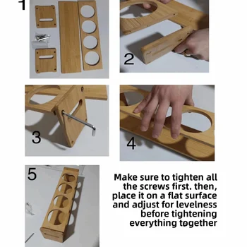 Bambusová kuchyňská úložná police, kulatá čtvercová kuchyňská náčiní, úložný stojan na koření, dvouvrstvý stojan na lahve s olejem pro domácnost 8 nejlepší prodej stojan na lahve kuchyňského oleje - №7