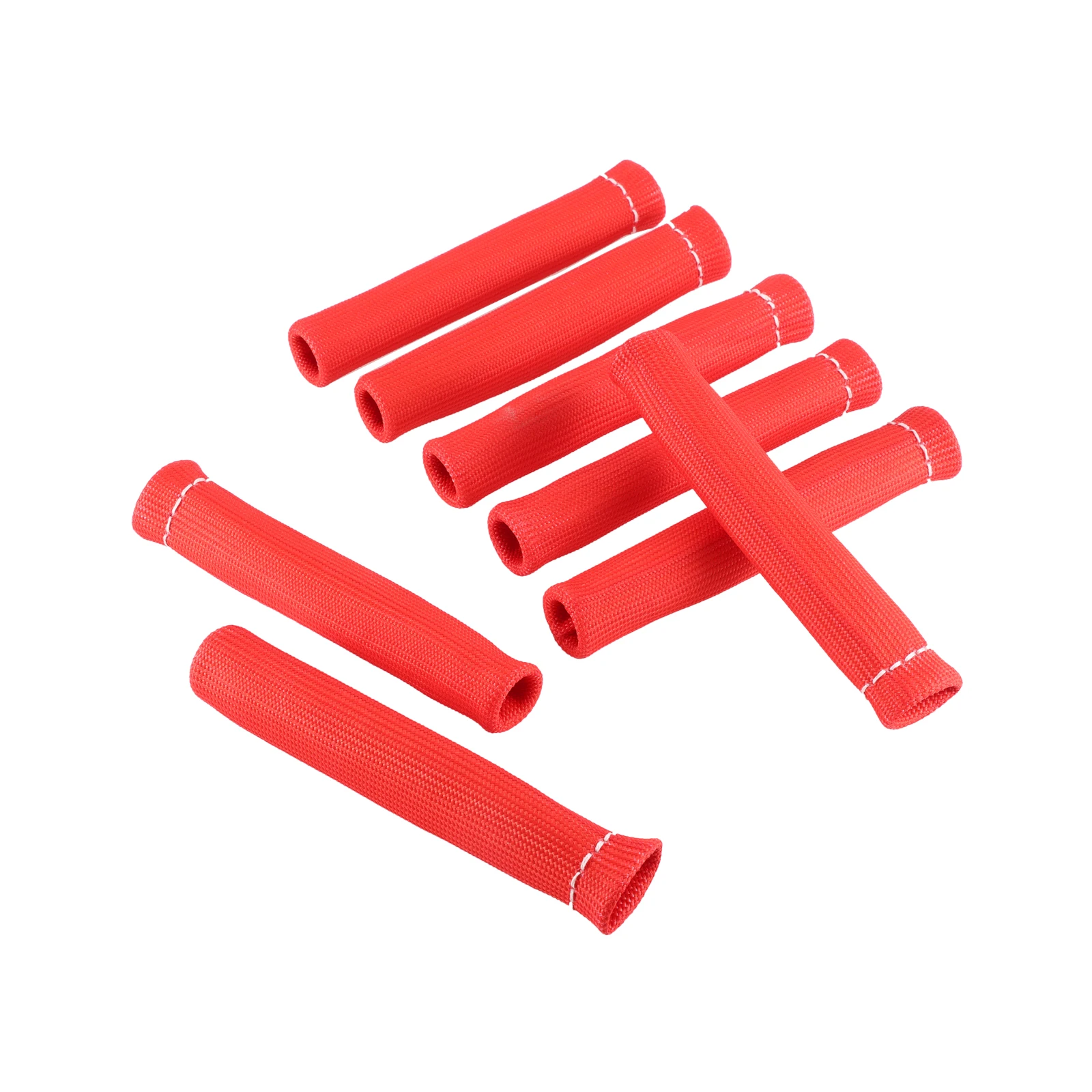 8Pcs Spark Plug Wire Heat Sheild Cover Fiberglass Fit For Chevy, GMC, Cadillac, Buick, Ford, Dodge Heat Shield Protector Sleeve