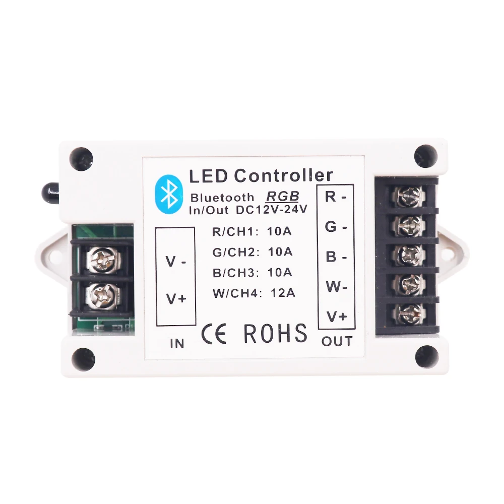 Contrôleur de BT RVB de lumière de bande de RVB LED avec la télécommande de 24Key IR Contrôleur de RVB/RGBW Bluetooth LED 360W 30A/ 42A pour la DC12-24V