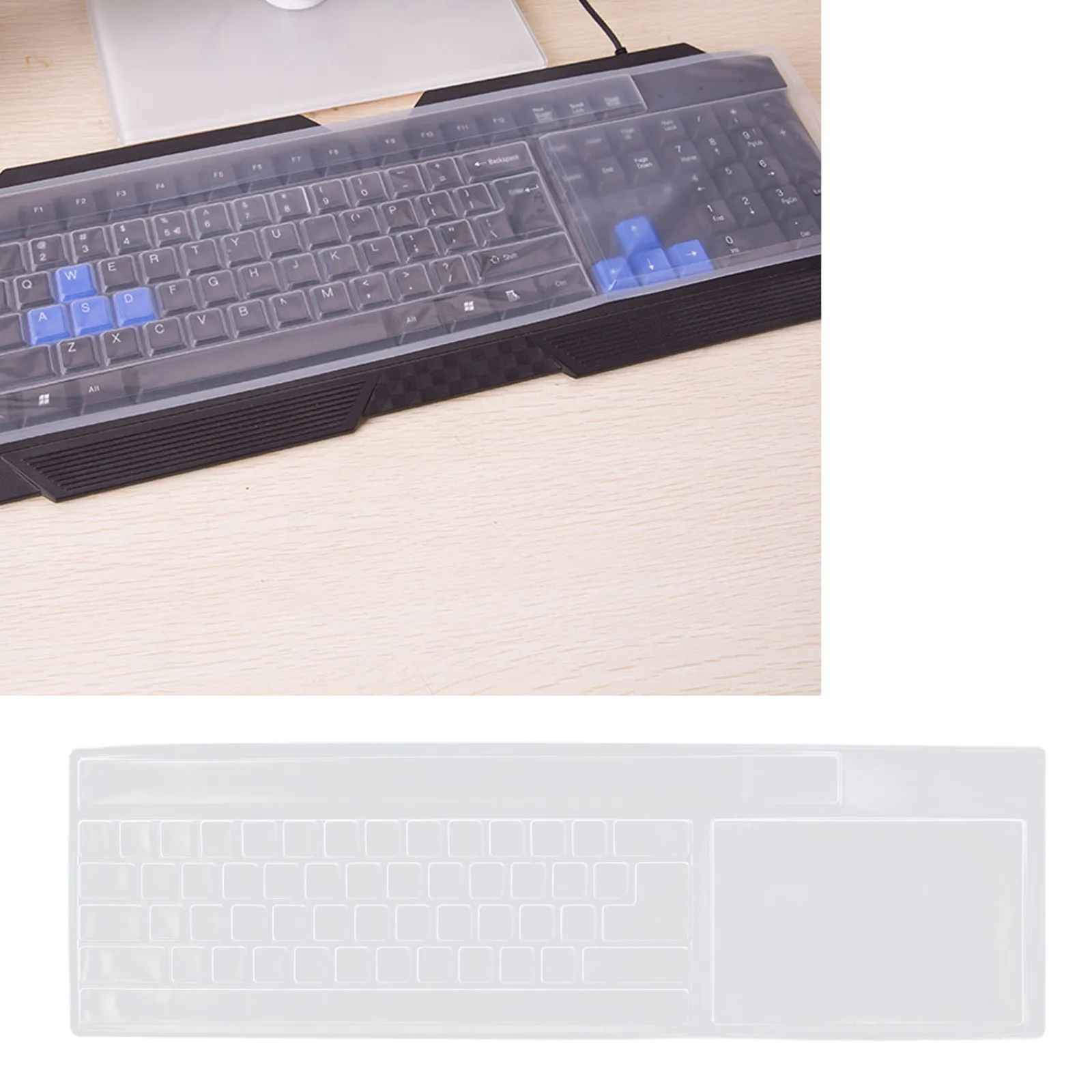 4Pcs Transparent Keyboard Cover Premium Silicone Dust Water Spill Proof Protective Film Fit All Laptop Keyboards Breathable