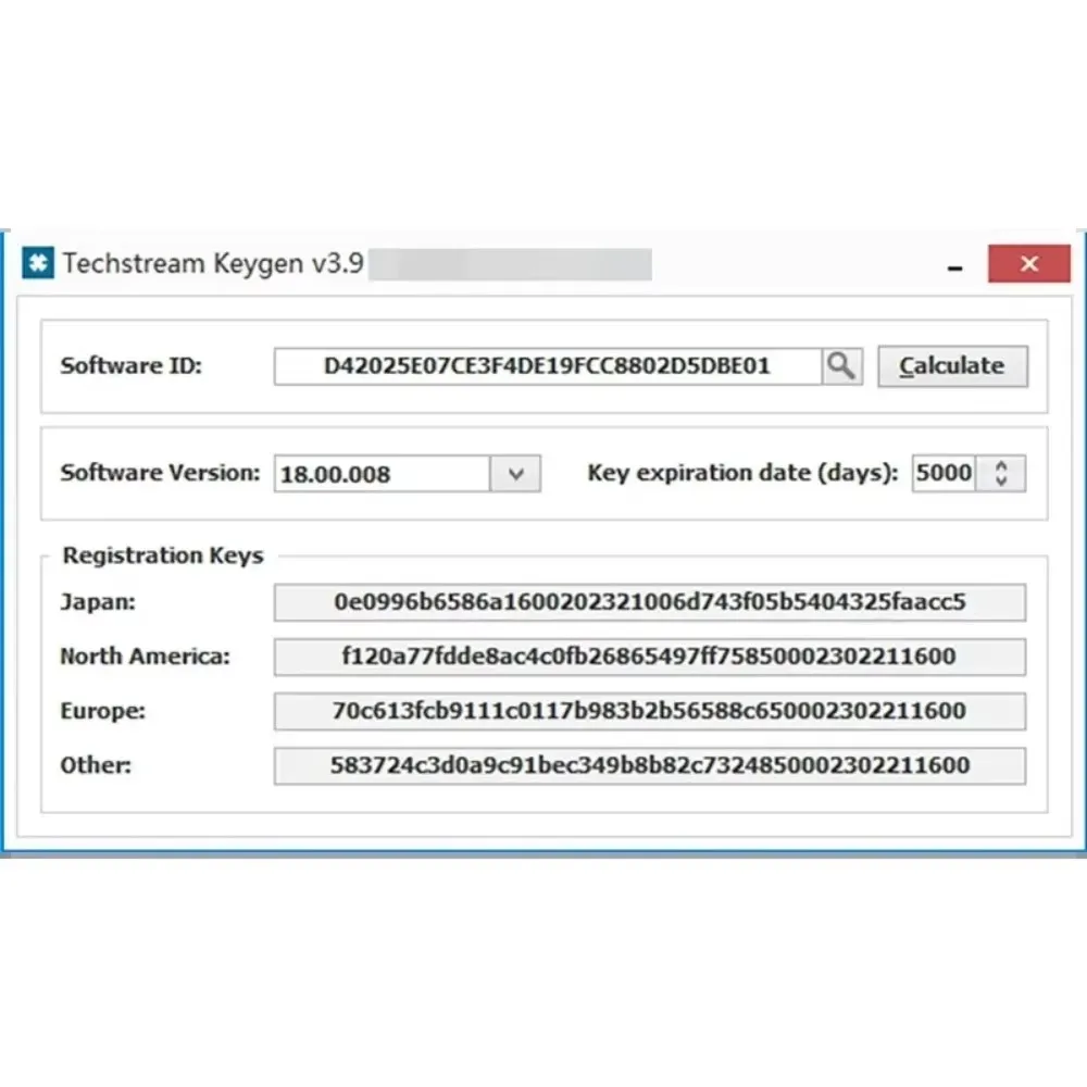 

For TOYOTA TIS Techstream 18.00.008 Software Link and Active Code Work with MINI VCI MINIVCI Newest Version