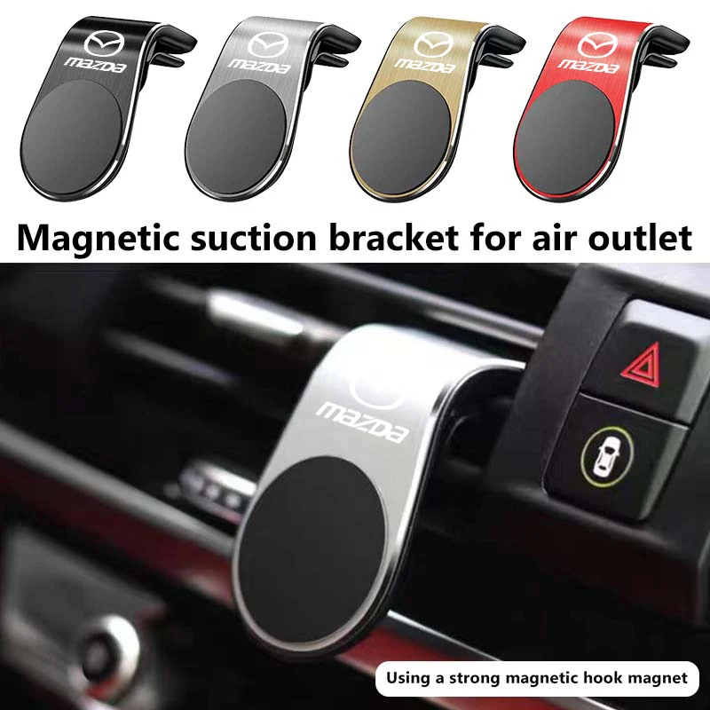 Support de téléphone magnétique pour voiture Mazda, support métallique, accessoires automobiles 3 6 CX5 2 CX3 CX9 MX5 RX8 Axela Demio Atenza MS