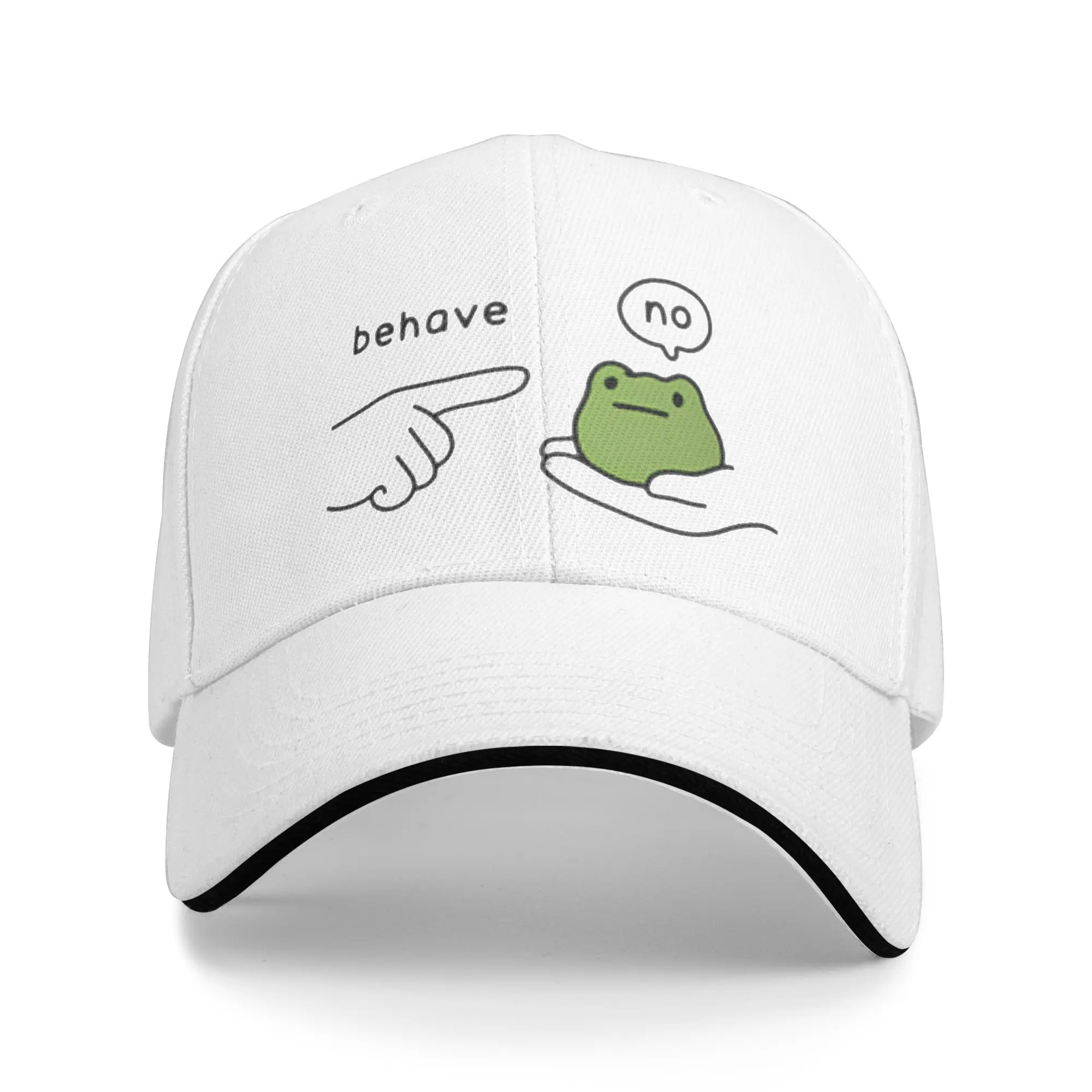 Behave No Funny Frog Sarcastic Humor Gift For Children Men Women A Baseball Cap Hat