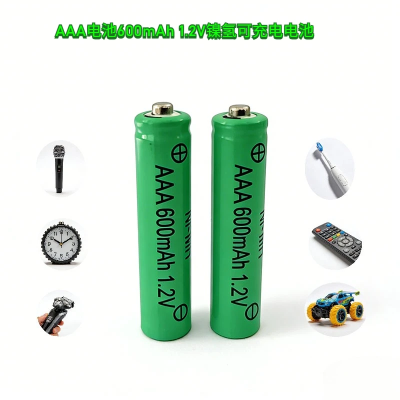 Batería recargable AAA de 1.2V-600mAh Ni-MH, adecuada para coches de juguete/controles remotos/maquinillas de afeitar/cepillos de dientes/relojes
