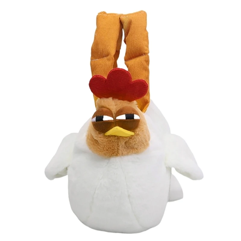 

F19F Stylish Chicken Trendy Plush Bag Cartoon Sleepyhead Animal Plush Handbag for Kids and Teens Christmas Gifts