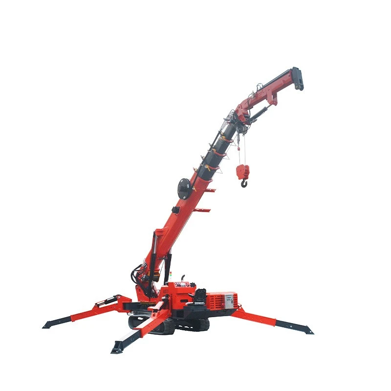 Hydraulic crane, micro crane operation cramped, space remote control spider