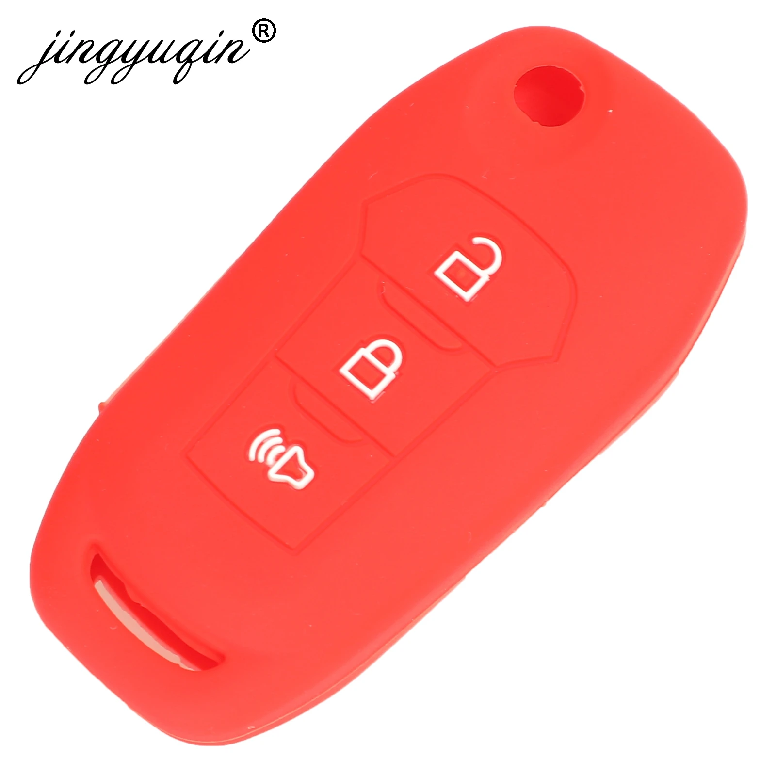 jingyuqin Silicone Protection Car Key Case Cover Auto Key Shell for Ford Escort Mondeo Everest Ranger Fusion Accessories