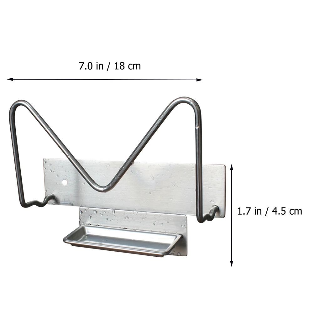 

1 set 1 Set Stainless Steel Pot Lid Holder Wall Mounted Kitchen Storage Rack Drying Drain Board Organizer For Pots Pans