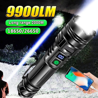 Hot Selling P70 Flashlight Aluminum Alloy Rechargeable LED Zoom Tactical Flashlight Outdoor Waterproof Multifunction Searchlight