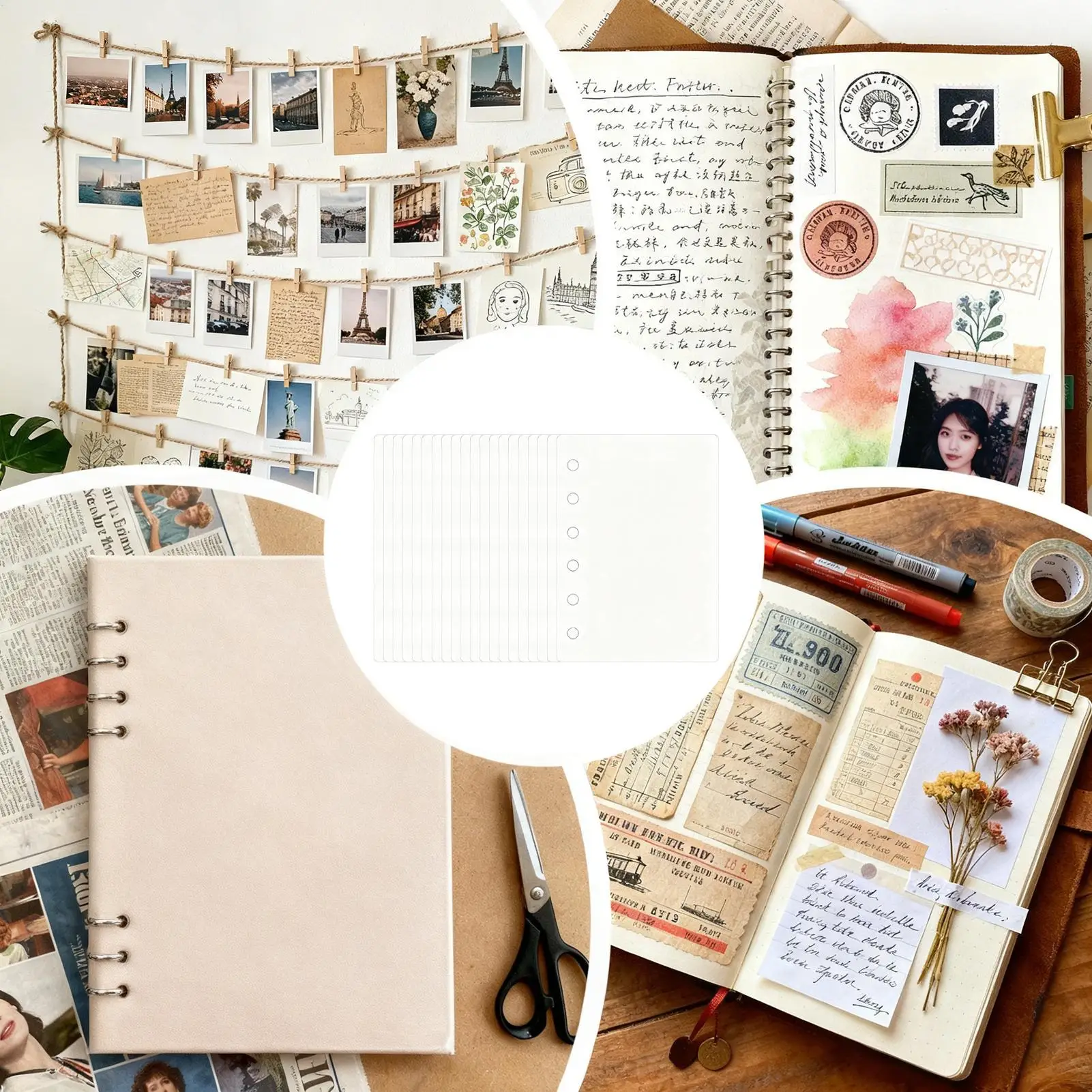 

Страницы для переплета для наклеек, 20, аксессуары для переплета, наклейки, разделитель для тетрадей для художников, скрапбукинга, студентов, сделай сам